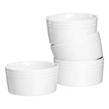 Ritzenhoff & Breker BIANCO porceliano ramekinų rinkinys, 245 ml, 4 vienetai, baltas 431452