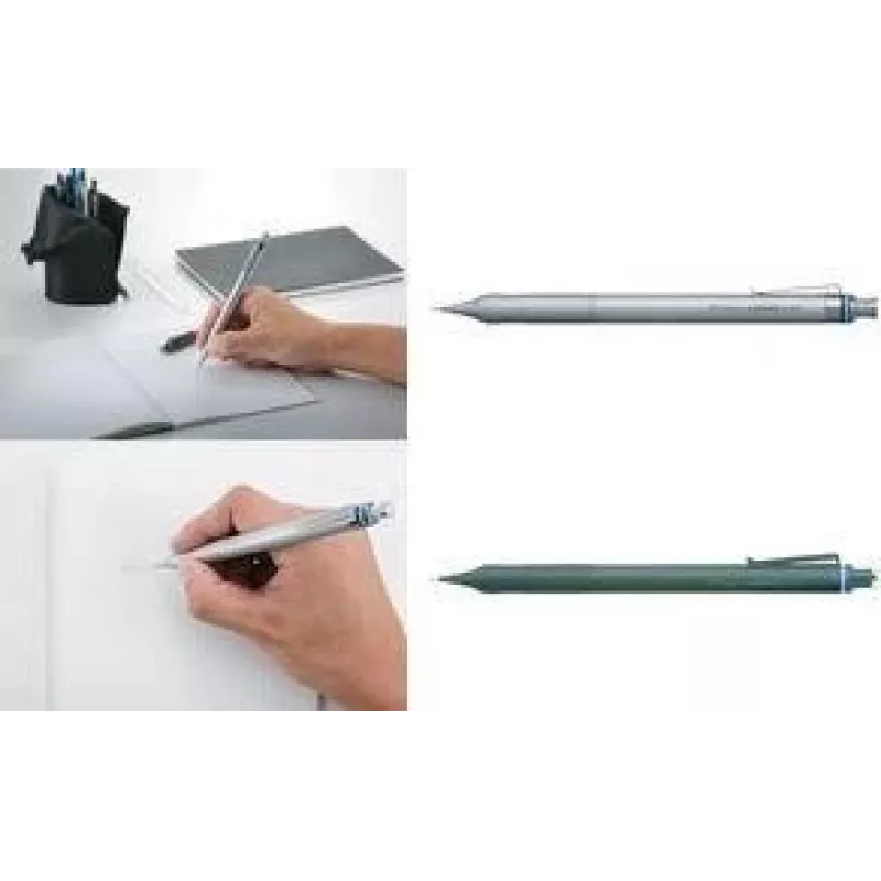 Tombow MONO graph fine mechaninis pieštukas 0,5 mm, sidabrinis, 4 mm kreipiamasis vamzdelis SH-MGF04