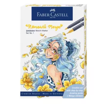 Faber-Castell Goldfaber Sketch Marker Set Romantic Manga (6 dvigalių alkoholinio rašalo markerių) 164701