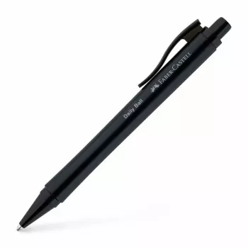Faber-Castell Daily Ball tušinukas su paspaudimo mechanizmu, mėlynas rašalas, 0,6 mm XB, juoda neslystanti rankena 140690