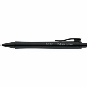 Faber-Castell Daily Ball tušinukas su paspaudimo mechanizmu, mėlynas rašalas, 0,6 mm XB, juoda neslystanti rankena 140690