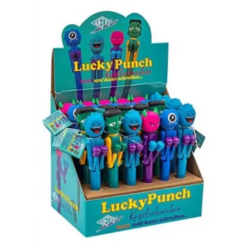 WEDO Monster Lucky Punch mechaninis tušinukas, įvairių spalvų, mėlynas rašalas, 1 vnt. (252 2399)