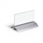 DURABLE PRESENTER DE LUXE vardų lentelė ant stalo, dvipusė, 61 x 150 mm įdėklas, skaidrus akrilas, 2 vnt. 820119