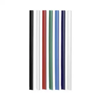 DURABLE Klemmschienen A4 6mm suspaudimo juostos, 50 vnt. paketas, permatomos 293101