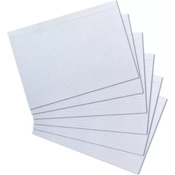 Herlitz kortelės su linijomis DIN A4, baltos, 170 g/m², be medienos, mėlynos linijos, dvipusės (10621282)