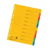 Herlitz A4 padidinto formato kartono skirtukai, 10 dalių, tušti skirtukai, 5 spalvos, manilos perdirbto kartono, su perforacija ir organizavimo spauda 300006188