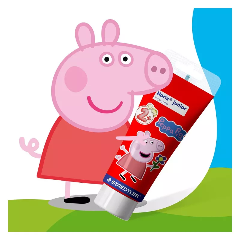 STAEDTLER Noris junior Peppa Pig pirštų dažai, 4 x 150 ml, nuo 2 metų 8814 L1
