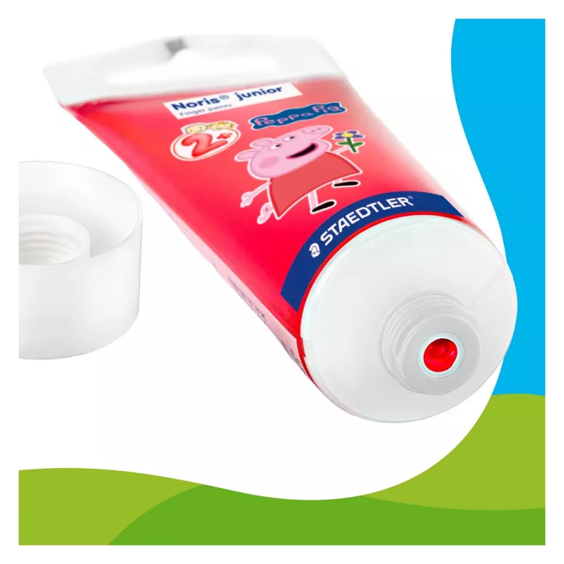 STAEDTLER Noris junior Peppa Pig pirštų dažai, 4 x 150 ml, nuo 2 metų 8814 L1