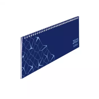 herlitz Compact 2023 metų stalinis kalendorius, mėlynas, savaitė dviejuose puslapiuose, spiralinis įrišimas, vokiečių kalba 50042104