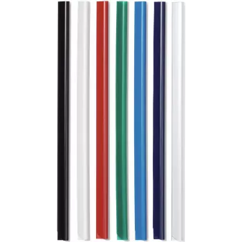 DURABLE DURACLIP A4 suspaudimo juostos 6 mm permatomos (50 vnt. pakuotė) 293119