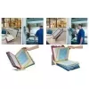 DURABLE VARIO PRO 10 A4 dokumentų laikiklis su 10 skydelių, pilkas/juodas 557900