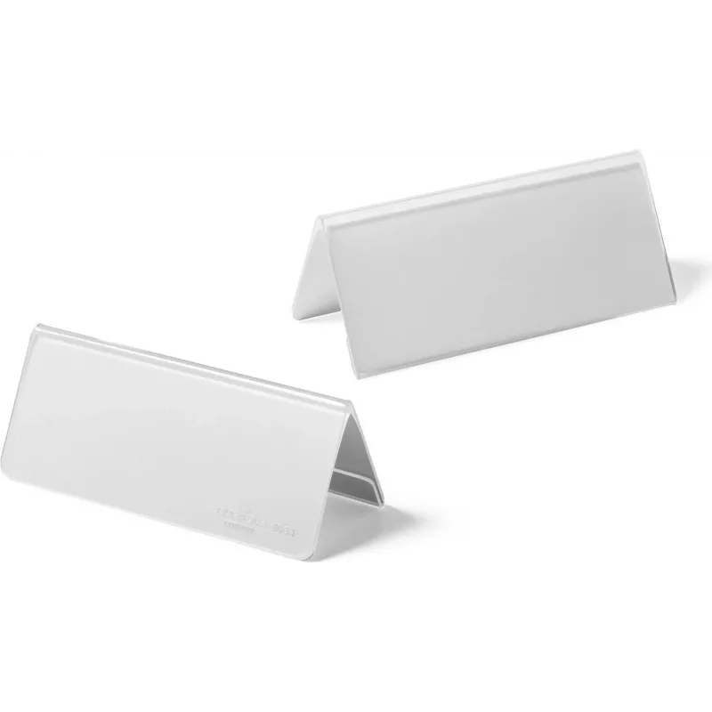DURABLE stalinis vardų lentelių laikiklis Tent Card 61/122x210 mm akrilinis, 10 vienetų 803419