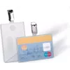 DURABLE ID kortelių laikiklis su segtuku 1 kortelei, permatomas, 25 vnt. (811319)