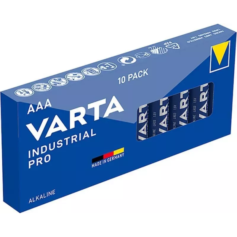 Varta Industrial AAA šarminė baterija 1.5V 1100 mAh - 10 vnt. (LR03)