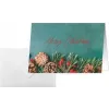 SIGEL DS642 Green Christmas A6 gulsčio formato atvirukai, 250 gsm baltas kartonas, rašaliniams/lazeriniams/ kopijavimo aparatams, 5 atvirukai su vokais