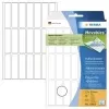 HERMA Movables 10606 savaiminio klijavimo popierinės etiketės, matinės baltos, 13 x 50 mm, 672 etiketės (32 lapai x 21), nuimamos