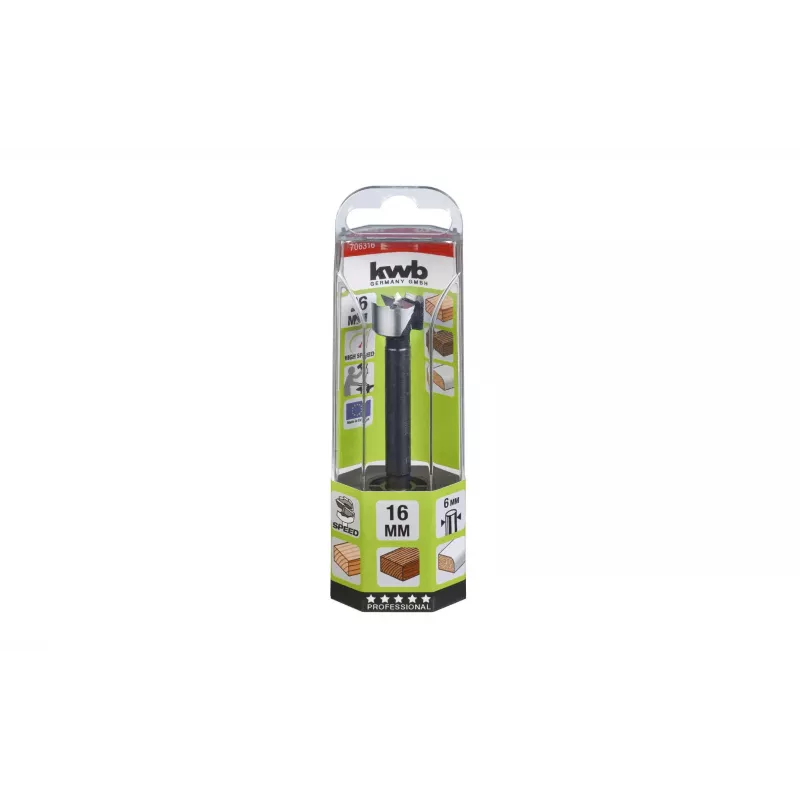 KWB 706316 Centravimo grąžtas 1,6 mm DIN 333 Forma A HSS