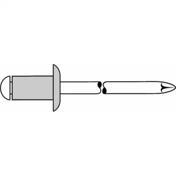 GESIPA aklinė kniedė su kupoline galvute 3 x 7 mm aliuminis/plienas, 500 vnt. (6300146)