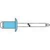 GESIPA aklinė kniedė iš nerūdijančio plieno A2 3x6 mm, pusapvalė galvutė, sukibimo diapazonas 1-3 mm (6330134)