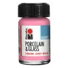 Marabu porceliano ir stiklo dažai, blizgūs rožiniai, 15 ml, nereikia kepti 11150039133