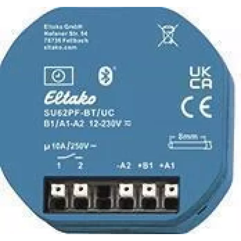 Eltako 1 kanalo laiko jungiklis su bekontakčiu kontaktu SU62PF-BT/UC, Bluetooth, 16A 30062006
