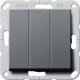 GIRA 283228 System 55 dvipolis svirtinis jungiklis 10AX 250V antracito spalvos