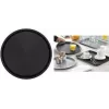 Esmeyer OHIO apvali padėklas, juodas plastikinis, gumuotas neslystantis paviršius, 35 cm 307-016