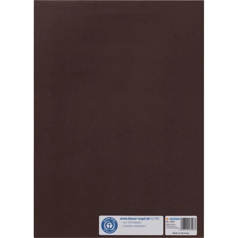 HERMA 7097 A4 pratybų sąsiuvinio viršelis, rudas popierius, 214 x 300 mm, 1 vnt.