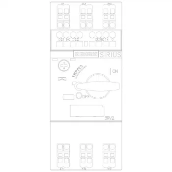 SIEMENS SIRIUS 3RV2 variklio apsaugos automatinis jungiklis 0,9-1,25A S00 3 polių varžtiniai gnybtai (3RV20110KA25)