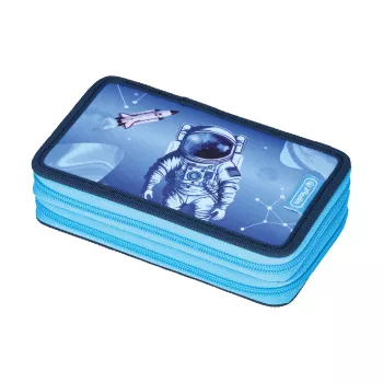 Herlitz dviejų skyrių penalas Cosmic Explorer, 23 dalys, 2 užtrauktukai, spalvotas vidus 400197545