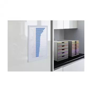 DURABLE DURAFRAME A4 lipni informacinė lenta, sidabrinė, 2 vnt. 487202