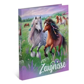 HERMA Zeugnisringbuch Pferdewelt, DIN A4, tvirto kartono, tvirtas viršelis, visiškai išspausdintas - 1 vnt. (20159)