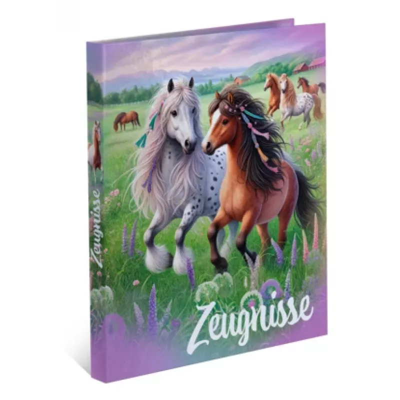 HERMA Zeugnisringbuch Pferdewelt, DIN A4, tvirto kartono, tvirtas viršelis, visiškai išspausdintas - 1 vnt. (20159)