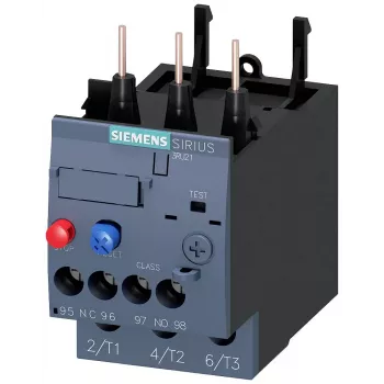 SIEMENS šiluminė perkrovos relė 11-16 A, Class 10, S0, 3 polių, 1NO+1NC, varžtiniai gnybtai, 3RU2126-4AB0