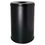 HELIT H2515695 plieninė šiukšliadėžė su liepsną gesinančiu dangčiu, 30 L, juoda, apvali, Ø335 x 470 mm