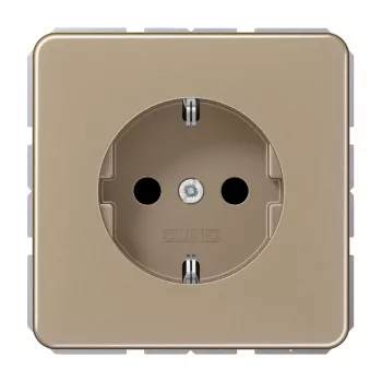 JUNG CD1520KIGB Schuko lizdo įdėklas, aliuminis bronzos-aukso spalvos