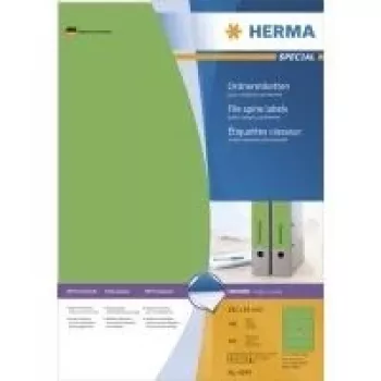 HERMA SuperPrint bylų aplankų etiketės žalios 61 x 192 mm, 400 etikečių (100 lapų x 4) 4299