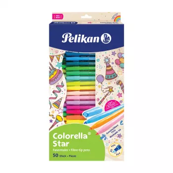 Pelikan Colorella Star C302/50 flomasterių rinkinys, 50 spalvų, vandeniniai plaunami rašalai, ventiliuojami dangteliai 825092