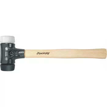 Wiha 26582 Safety Soft-Face plaktukas, juodi/balti smūginiai paviršiai, 3000 g, hickory rankena