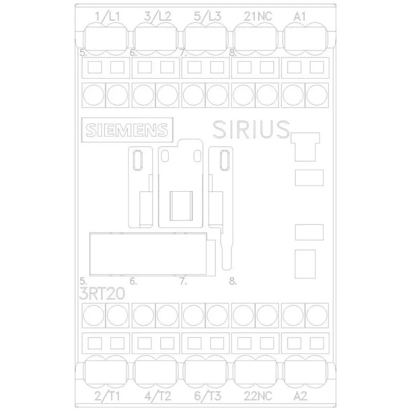 Siemens SIRIUS 3RT2 galios kontaktorius 3RT2018-2AP02, 3 polių, 18 A, 24 V AC ritė, varžtiniai gnybtai