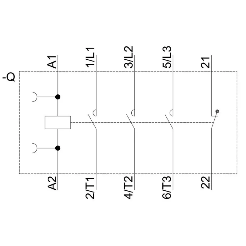 Siemens SIRIUS 3RT2 galios kontaktorius 3RT2018-2AP02, 3 polių, 18 A, 24 V AC ritė, varžtiniai gnybtai