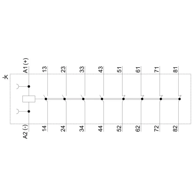 Siemens SIRIUS 3RH2 pagalbinis kontaktorius 3RH2244-2BB40, 4 NO + 4 NC, 24 V DC ritė, varžtiniai gnybtai