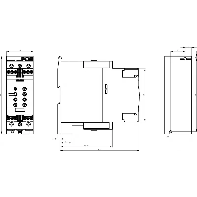 SIEMENS SIRIUS 3RW4038-1 minkšto paleidimo įrenginys, 37 kW, 72 A, 200-460 V AC, 24 V AC/DC valdymas, varžtiniai gnybtai 3RW40381BB04