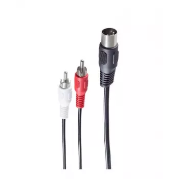 Shiverpeaks BASIC-S DIN 5-Pin Male to 2 RCA Male Audio Cable, 1,5 m, juodas BS10312