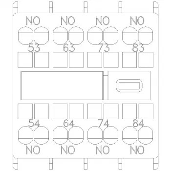 Siemens pagalbinis kontaktų blokas 3RH2911-2XA40-0MA0, 4 polių, 2NO+2NC