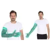 HYGOSTAR SOFTLINE LONG PLUS LDPE vienkartinės pirštinės, žalios, universalaus dydžio, elastinis rankogalis ties alkūne, lygios ir minkštos, 1 vnt. 2621