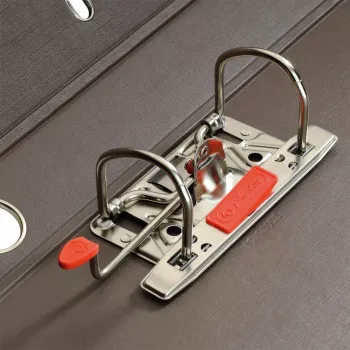Herlitz maX.file A4 segtuvas su svirtiniu mechanizmu, 80 mm nugarėlė, polipropilenas, rudas 10834851