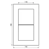 JUNG LSP 982 GLAS dvigubas stiklinis rėmelis, LS PLUS, 115 x 186 x 11 mm