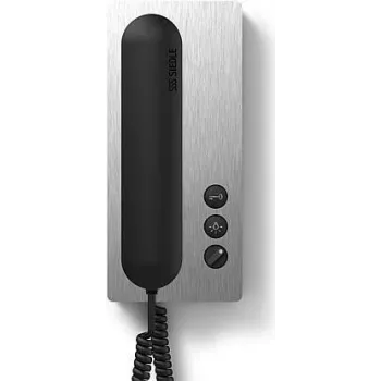 Siedle HTA 811-0 E/S durų telefono ragelis - juodas su nerūdijančio plieno dizaino elementais 200041543-00