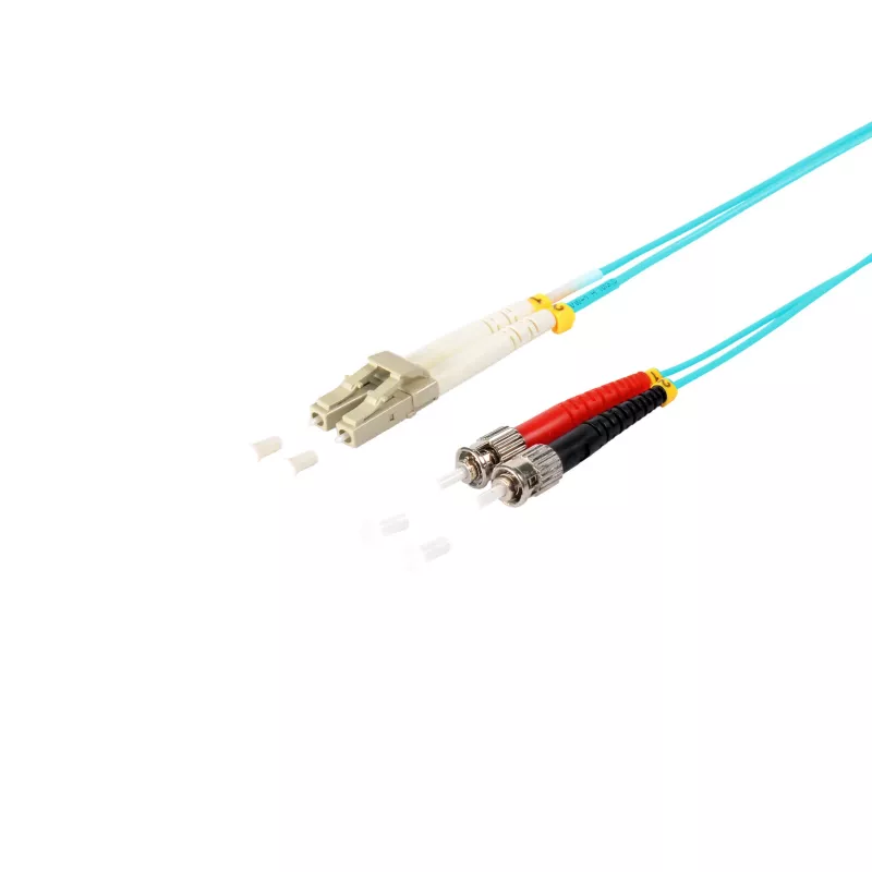 SHIVERPEAKS S/CONN maximum connectivity LC/ST Duplex Multimode OM3 50/125µm šviesolaidinis patch kabelis, Aqua, 5m (77945/3)